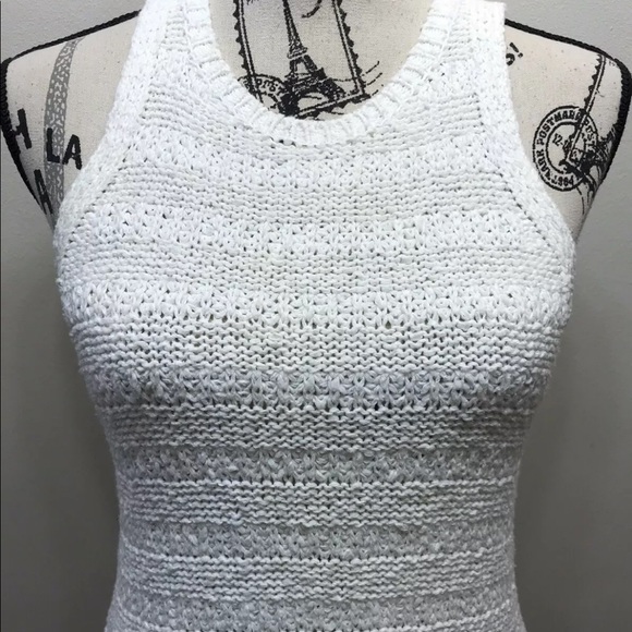 Abercrombie Kids Tank Sweater Dress Chunky Knit Off White Size 13/ 14 - Picture 6 of 13
